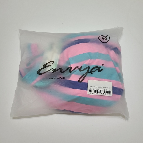 ✨SALE✨ Envya Swim High-Leg One Piece Striped Swimsuit - Picture 10 of 12